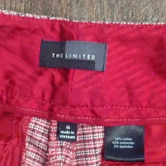 Women's The Limited dark pink plaid shorts size 6 - Picture 4 of 5